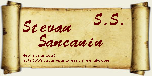 Stevan Sančanin vizit kartica